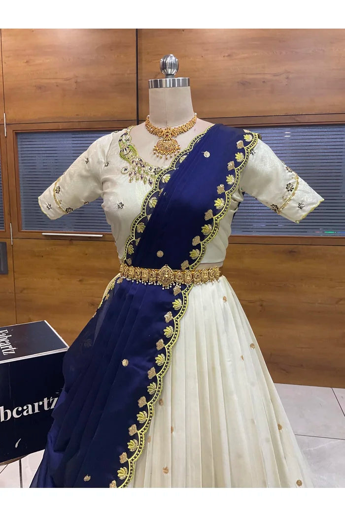 దక్షిణ భారత పండుగ సాంప్రదాయ హాఫ్ చీర (ఛవి) 