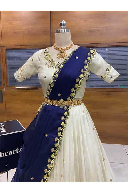 దక్షిణ భారత పండుగ సాంప్రదాయ హాఫ్ చీర (ఛవి) 