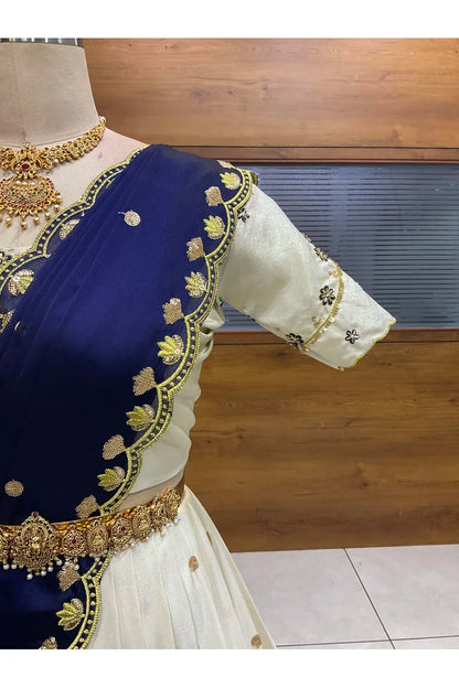 దక్షిణ భారత పండుగ సాంప్రదాయ హాఫ్ చీర (ఛవి) 