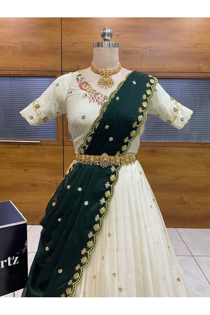 దక్షిణ భారత పండుగ సాంప్రదాయ హాఫ్ చీర (ఛవి) 