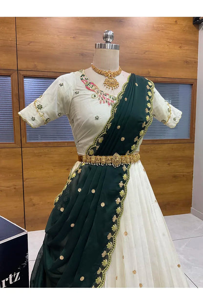 దక్షిణ భారత పండుగ సాంప్రదాయ హాఫ్ చీర (ఛవి) 