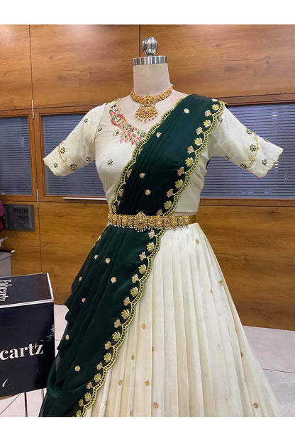 దక్షిణ భారత పండుగ సాంప్రదాయ హాఫ్ చీర (ఛవి) 