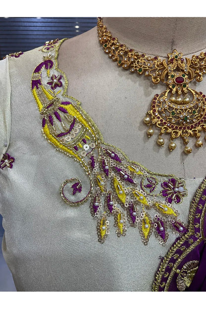 దక్షిణ భారత పండుగ సాంప్రదాయ హాఫ్ చీర (ఛవి) 