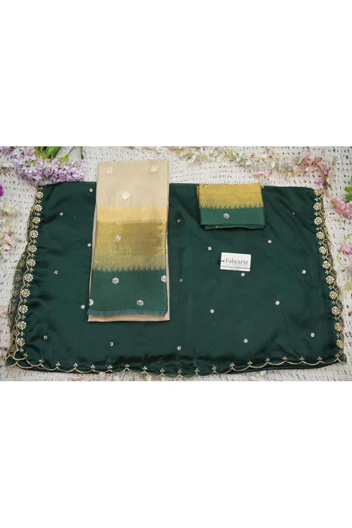 Beautiful South Indian Style Half Saree with Blouse and Dupatta for Women | Dharani (Copy)
