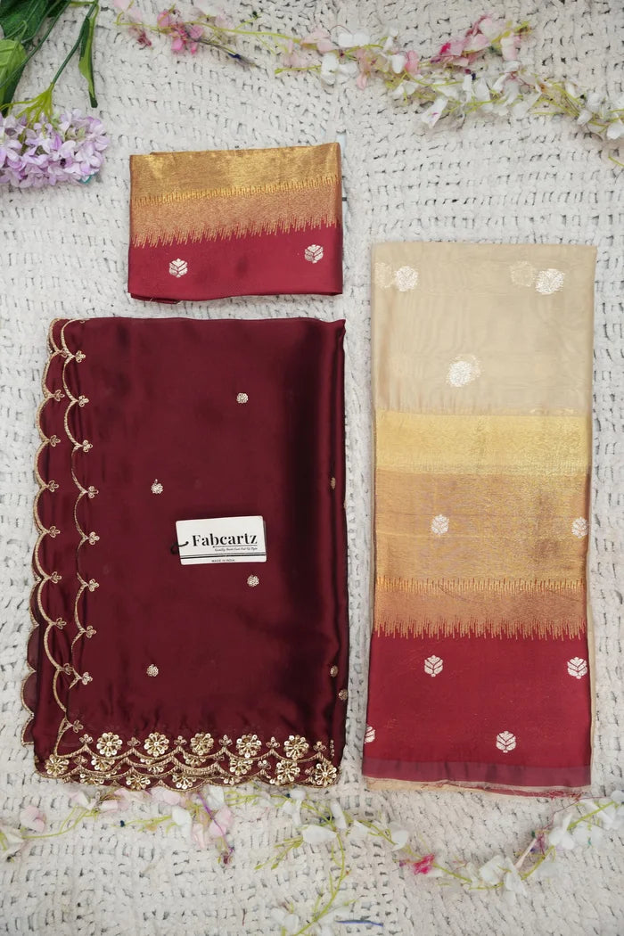 Beautiful South Indian Style Half Saree with Blouse and Dupatta for Women | Dharani (Copy)