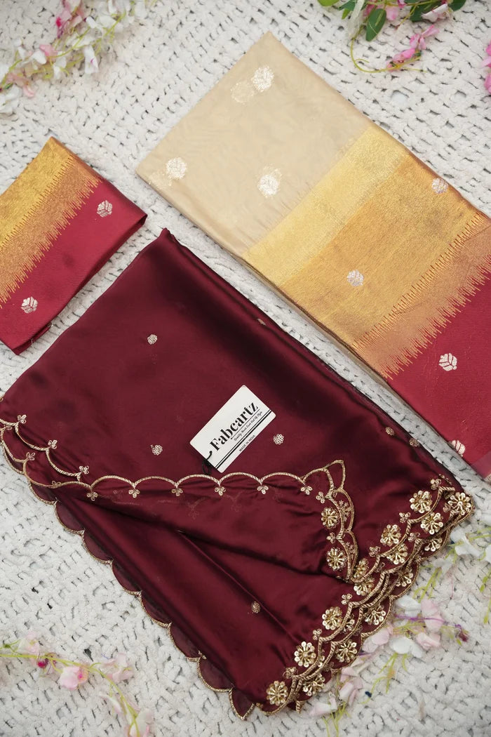 Beautiful South Indian Style Half Saree with Blouse and Dupatta for Women | Dharani (Copy)