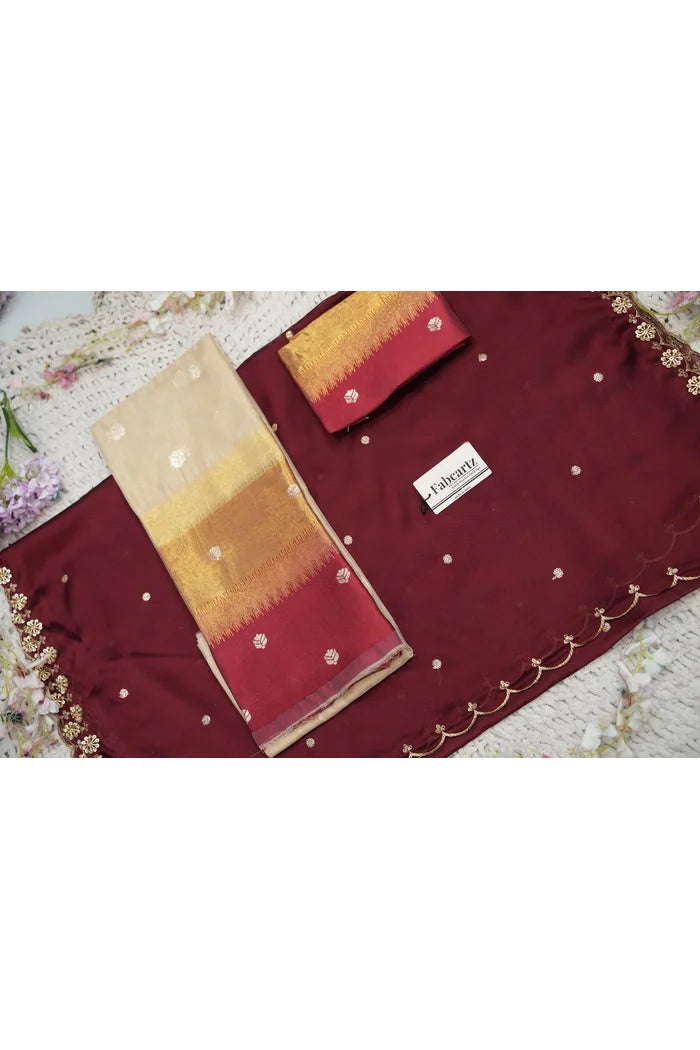 Beautiful South Indian Style Half Saree with Blouse and Dupatta for Women | Dharani (Copy)