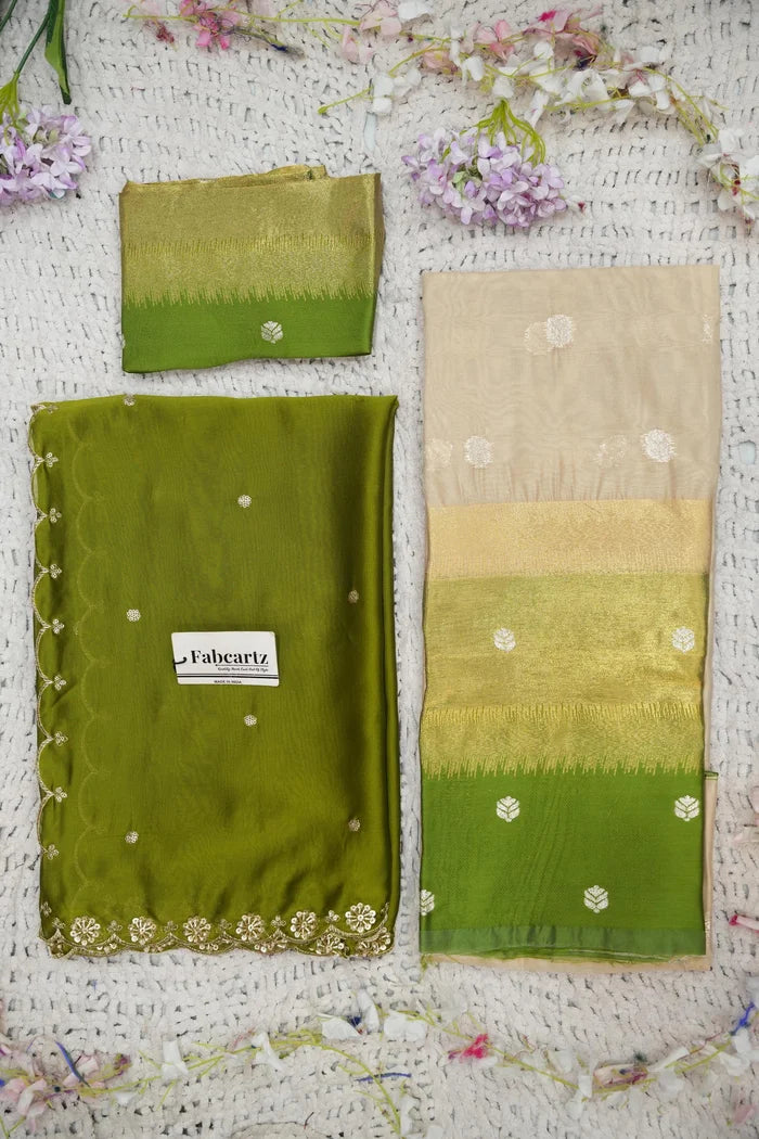 Beautiful South Indian Style Half Saree with Blouse and Dupatta for Women | Dharani (Copy)