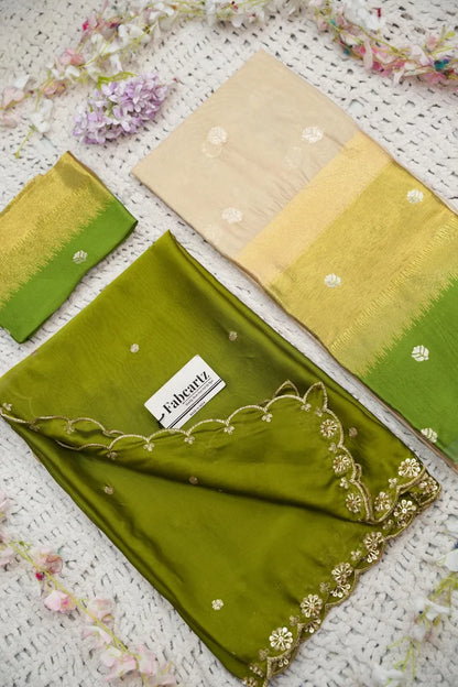 Beautiful South Indian Style Half Saree with Blouse and Dupatta for Women | Dharani (Copy)