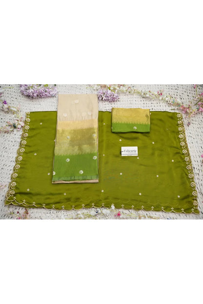 Beautiful South Indian Style Half Saree with Blouse and Dupatta for Women | Dharani (Copy)