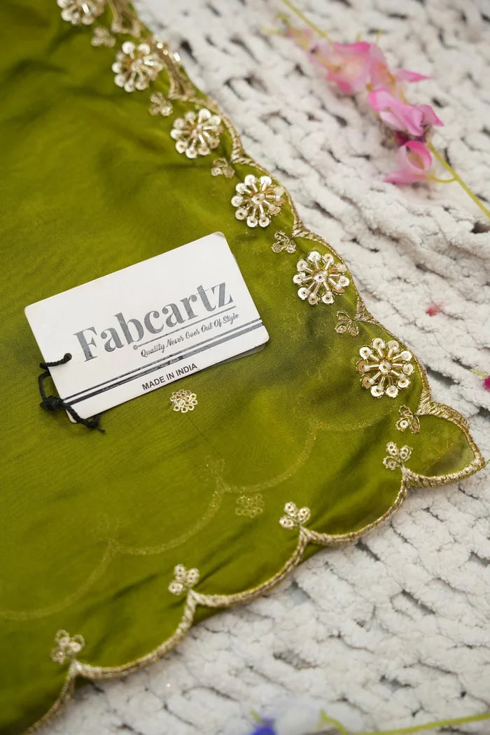 Beautiful South Indian Style Half Saree with Blouse and Dupatta for Women | Dharani (Copy)