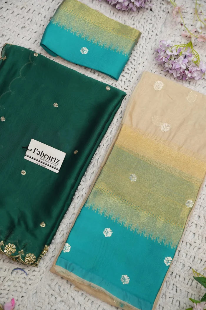 దక్షిణ భారత పండుగ సాంప్రదాయ హాఫ్ చీర (ఛవి) 