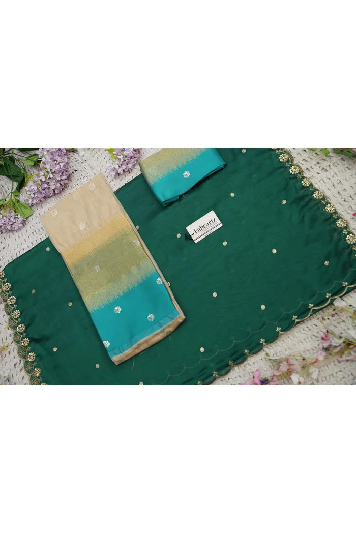Beautiful South Indian Style Half Saree with Blouse and Dupatta for Women | Dharani (Copy)