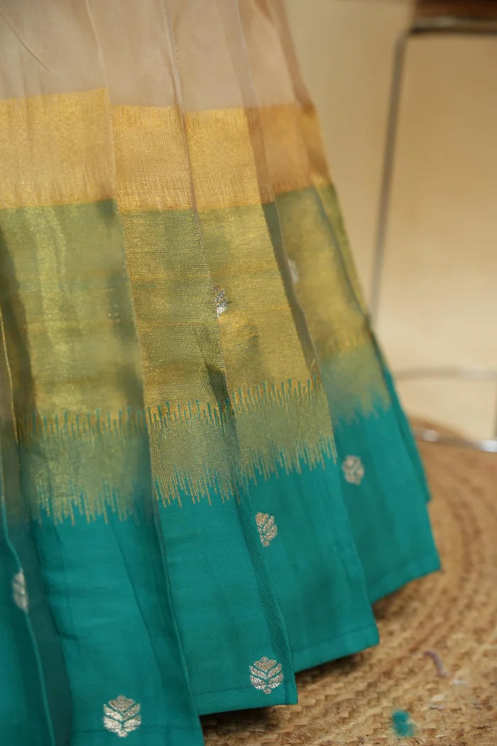 Beautiful South Indian Style Half Saree with Blouse and Dupatta for Women | Dharani (Copy)