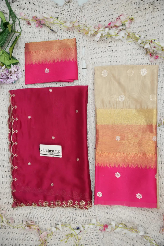 Beautiful South Indian Style Half Saree with Blouse and Dupatta for Women | Dharani (Copy)