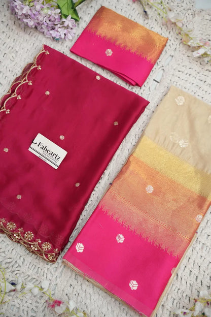 Beautiful South Indian Style Half Saree with Blouse and Dupatta for Women | Dharani (Copy)