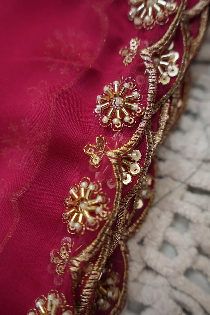 Beautiful South Indian Style Half Saree with Blouse and Dupatta for Women | Dharani (Copy)