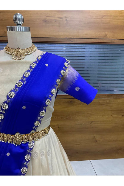 దక్షిణ భారత పండుగ సాంప్రదాయ హాఫ్ చీర (ఛవి) 