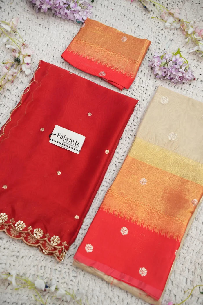 Beautiful South Indian Style Half Saree with Blouse and Dupatta for Women | Dharani (Copy)