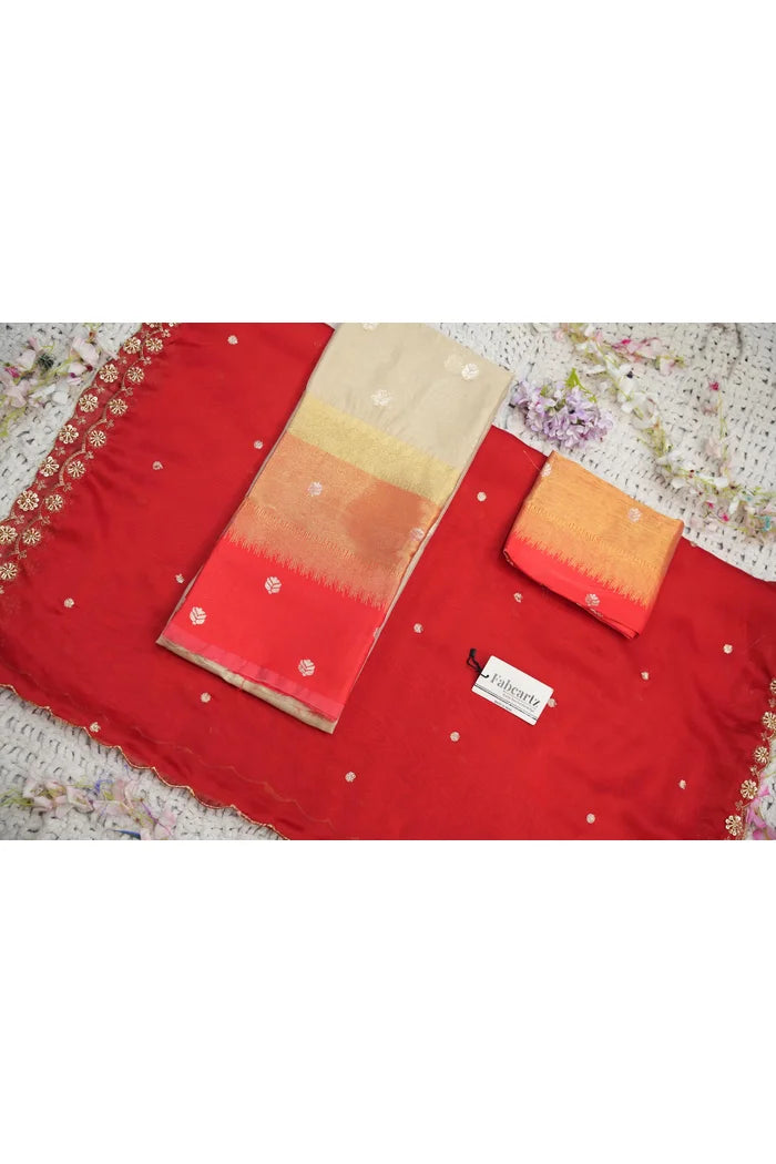 Beautiful South Indian Style Half Saree with Blouse and Dupatta for Women | Dharani (Copy)