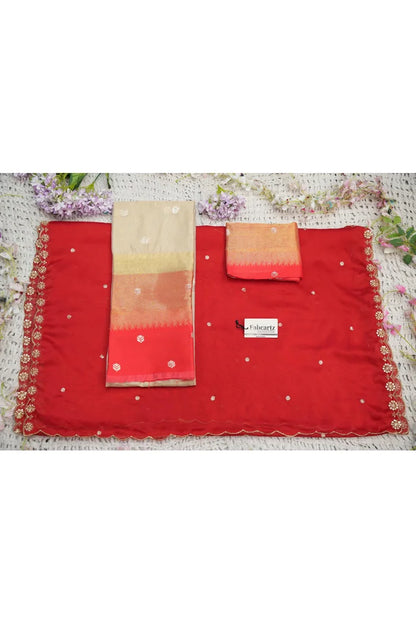 Beautiful South Indian Style Half Saree with Blouse and Dupatta for Women | Dharani (Copy)