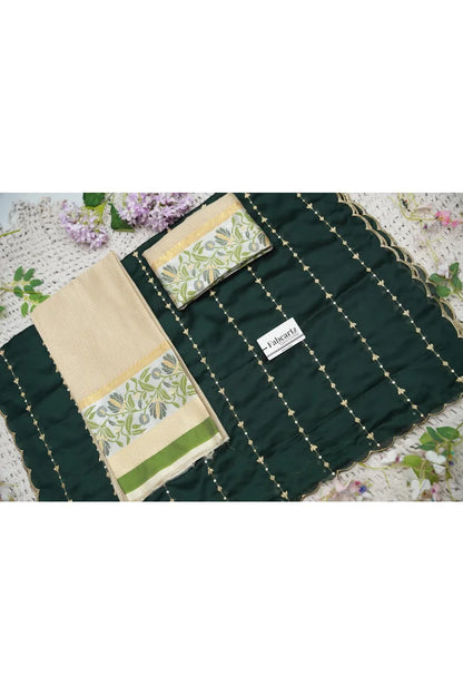 Beautiful South Indian Style Half Saree with Blouse and Dupatta for Women | Ginger