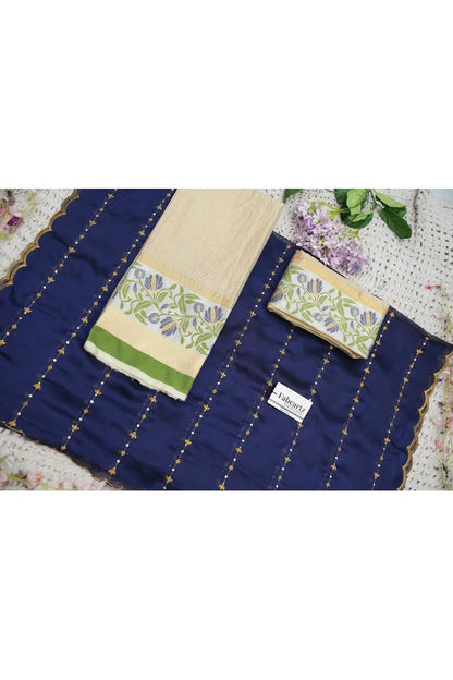Beautiful South Indian Style Half Saree with Blouse and Dupatta for Women | Ginger