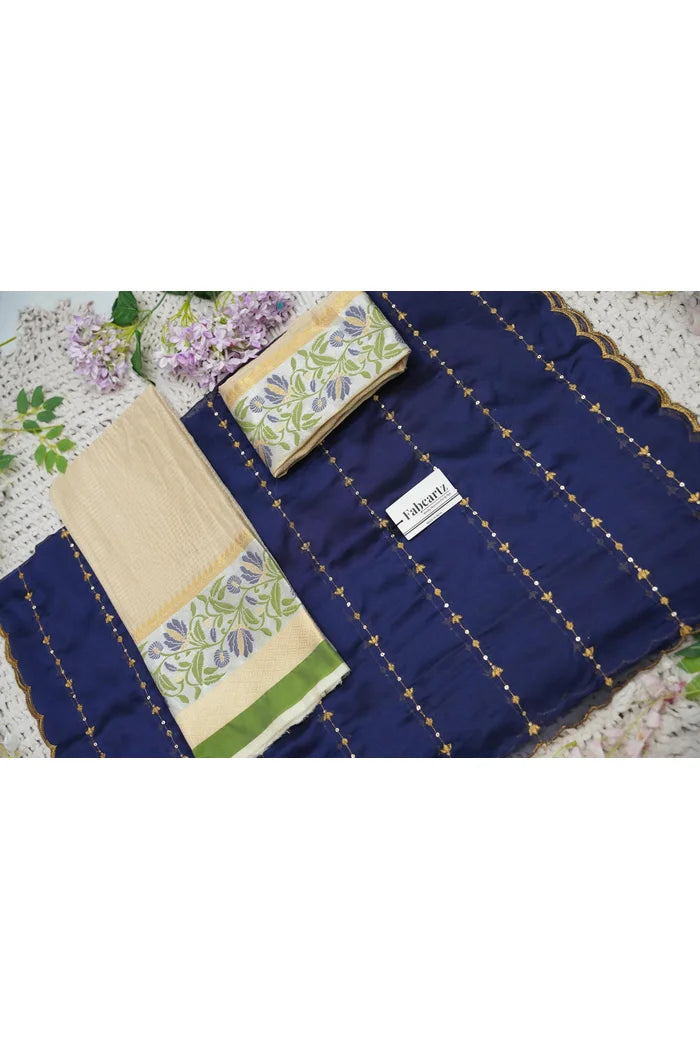 Beautiful South Indian Style Half Saree with Blouse and Dupatta for Women | Ginger