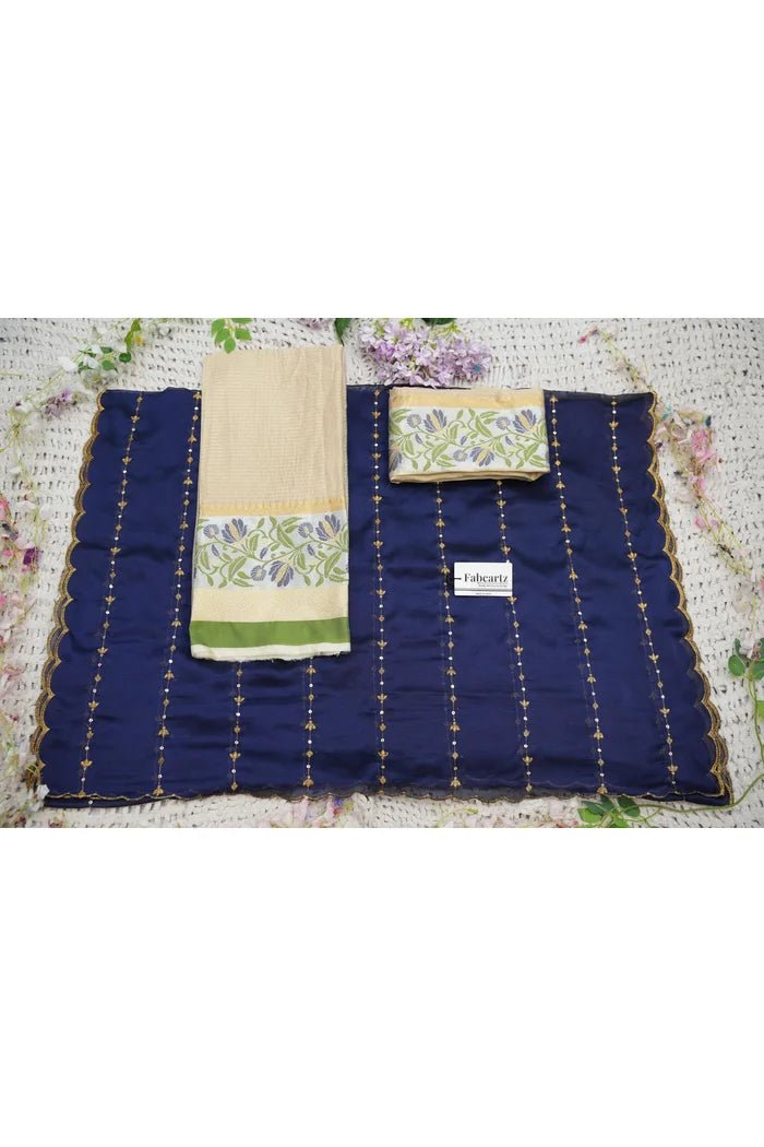 Beautiful South Indian Style Half Saree with Blouse and Dupatta for Women | Ginger