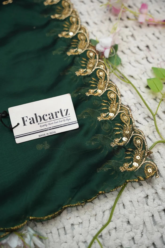 Beautiful South Indian Style Printed Half Saree with Printed Blouse and Dupatta for Women | Radhekrishna KV