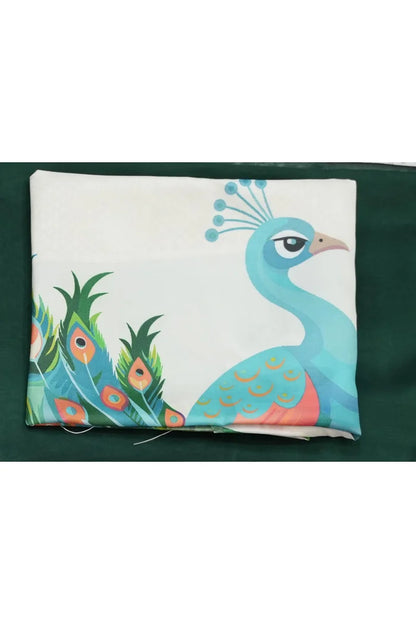 Beautiful South Indian Style Printed Half Saree with Blouse and Dupatta for Women | Radhekrishna
