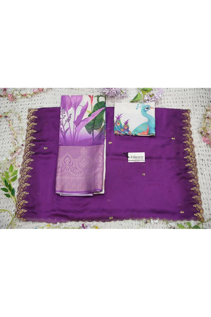 Beautiful South Indian Style Printed Half Saree with Blouse and Dupatta for Women | Radhekrishna