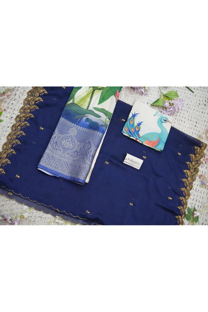 Beautiful South Indian Style Printed Half Saree with Printed Blouse and Dupatta for Women | Radhekrishna KV