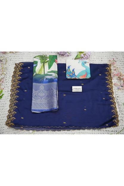 Beautiful South Indian Style Printed Half Saree with Blouse and Dupatta for Women | Radhekrishna