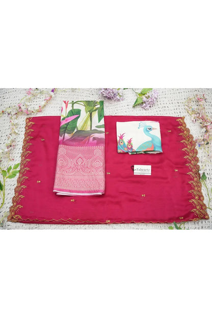 Beautiful South Indian Style Printed Half Saree with Printed Blouse and Dupatta for Women | Radhekrishna KV