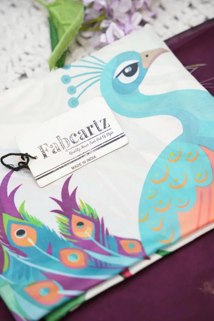 Beautiful South Indian Style Printed Half Saree with Printed Blouse and Dupatta for Women | Radhekrishna KV