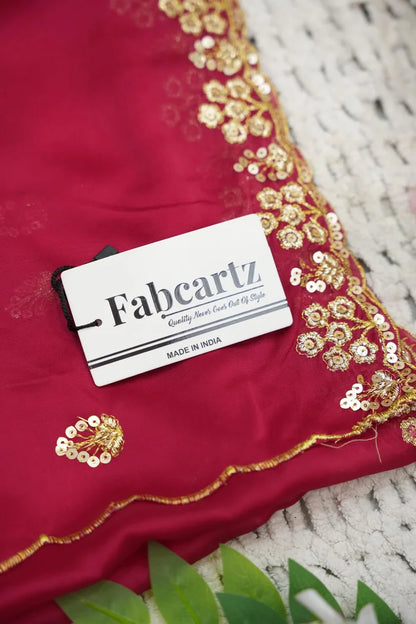Beautiful South Indian Style Half Saree with Embroidery Work Blouse and Dupatta for Women | Ekta KV