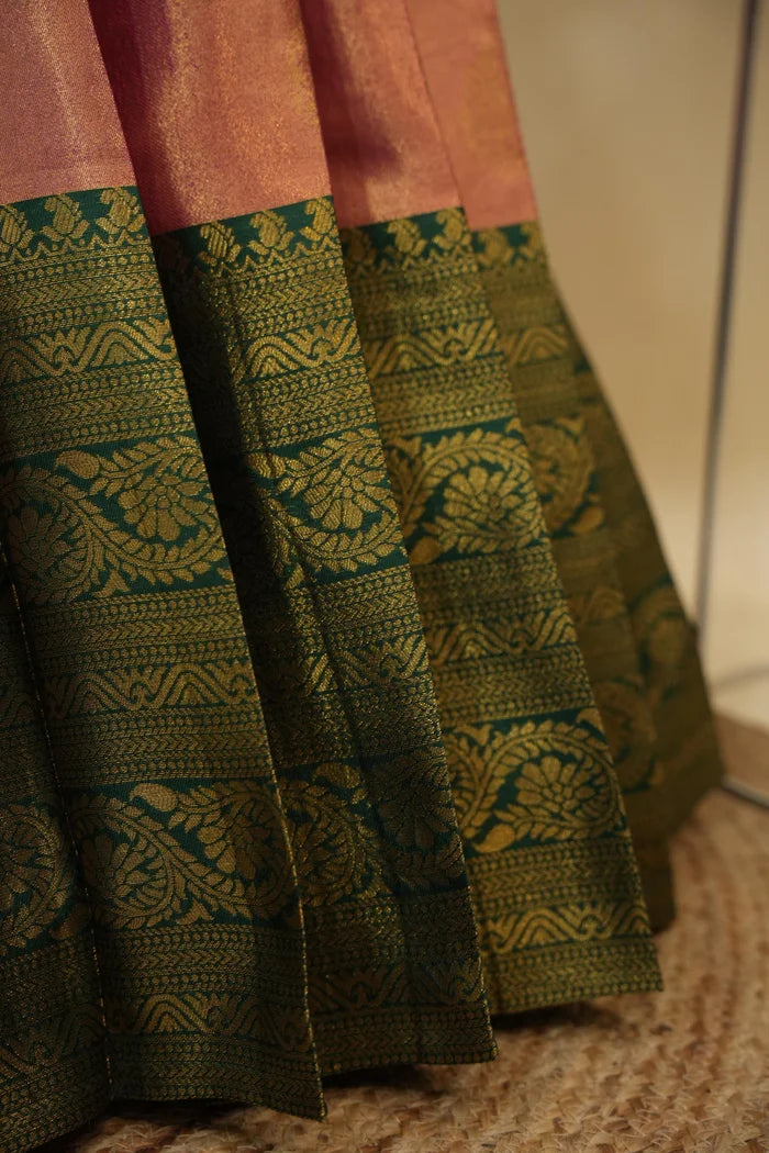 Beautiful South Indian Style Half Saree with Embroidery Work Blouse and Dupatta for Women | Ekta KV