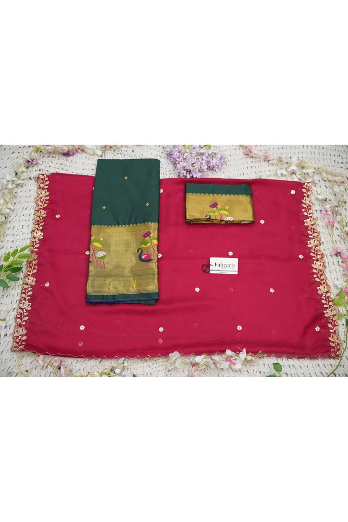 Beautiful South Indian Style Half Saree with Blouse and Dupatta for Women | Leela