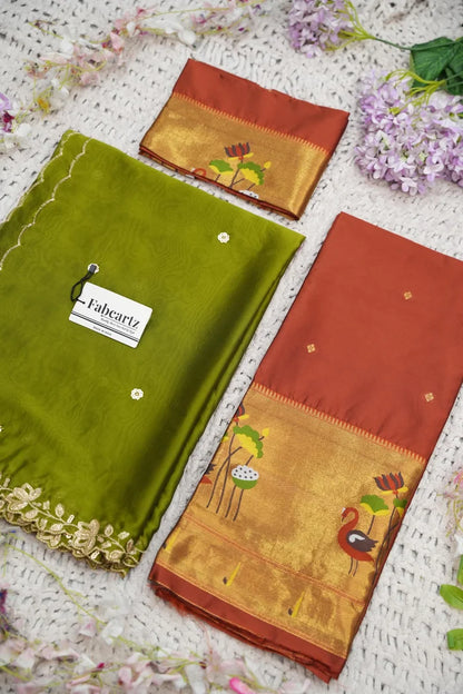 Beautiful South Indian Style Half Saree with Blouse and Dupatta for Women | Leela