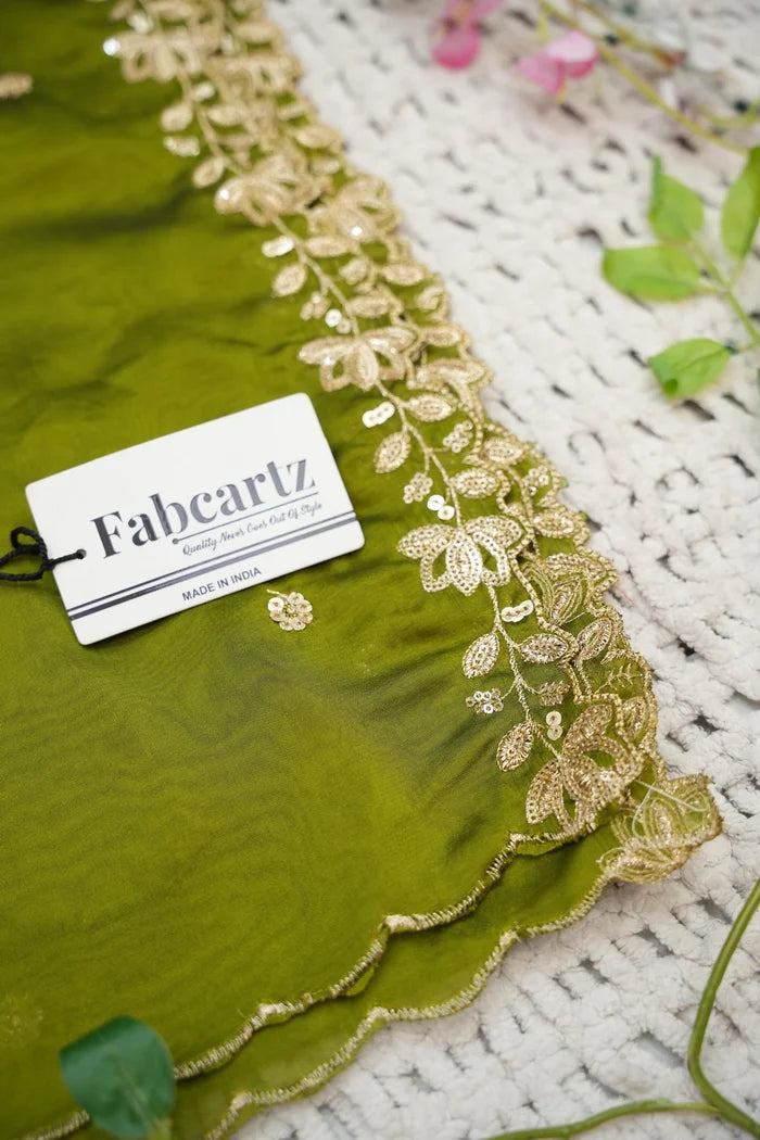 Beautiful South Indian Style Half Saree with Blouse and Dupatta for Women | Leela