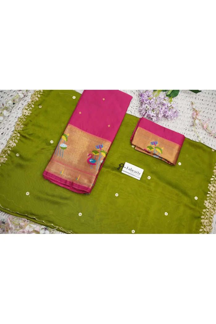Beautiful South Indian Style Half Saree with Blouse and Dupatta for Women | Leela
