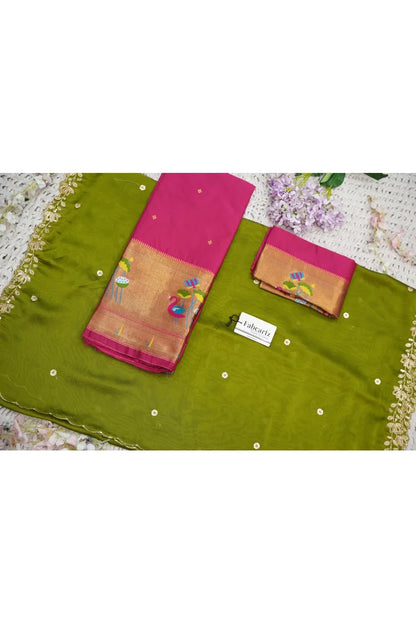 Beautiful South Indian Style Half Saree with Blouse and Dupatta for Women | Leela