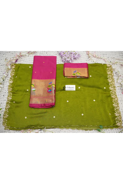 Beautiful South Indian Style Half Saree with Blouse and Dupatta for Women | Leela