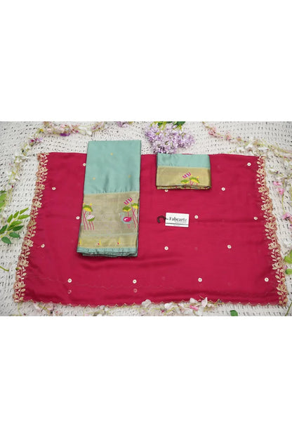 Beautiful South Indian Style Half Saree with Blouse and Dupatta for Women | Leela
