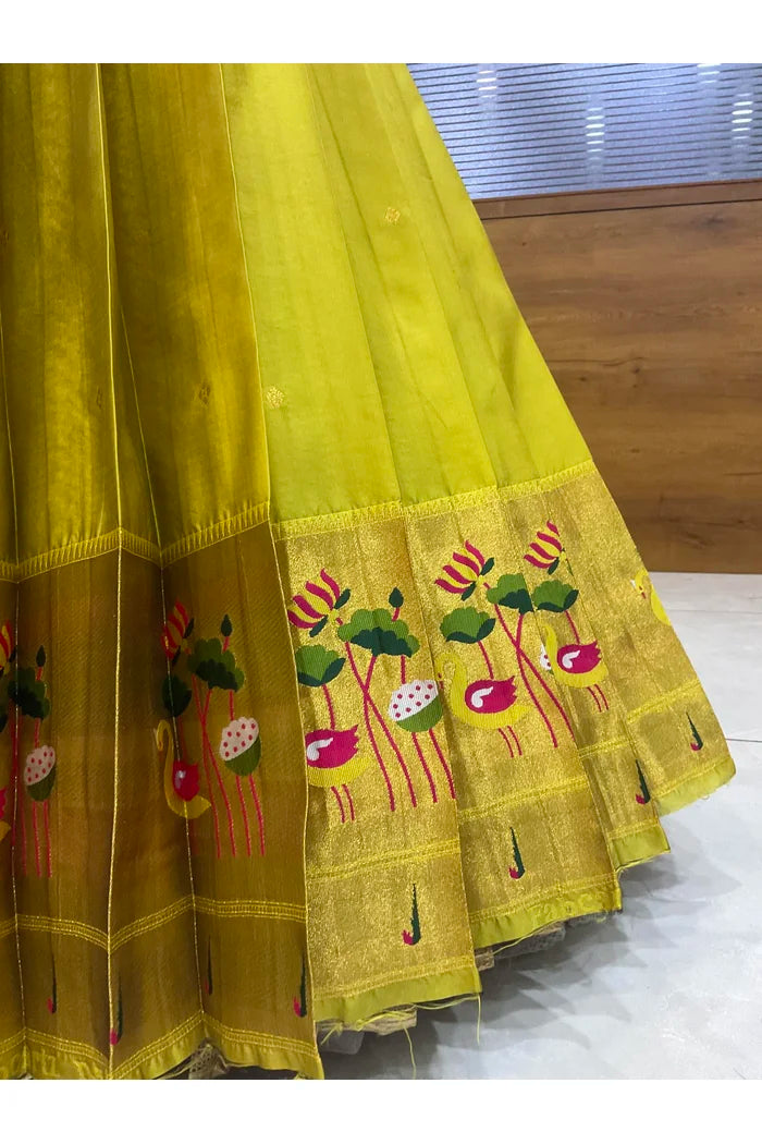 Beautiful South Indian Style Half Saree with Blouse and Dupatta for Women | Leela
