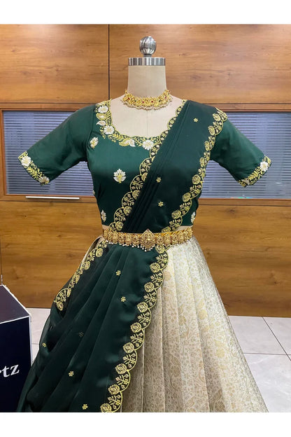 దక్షిణ భారత పండుగ సాంప్రదాయ హాఫ్ చీర (ఛవి) 