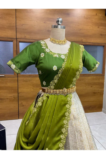 దక్షిణ భారత పండుగ సాంప్రదాయ హాఫ్ చీర (ఛవి) 