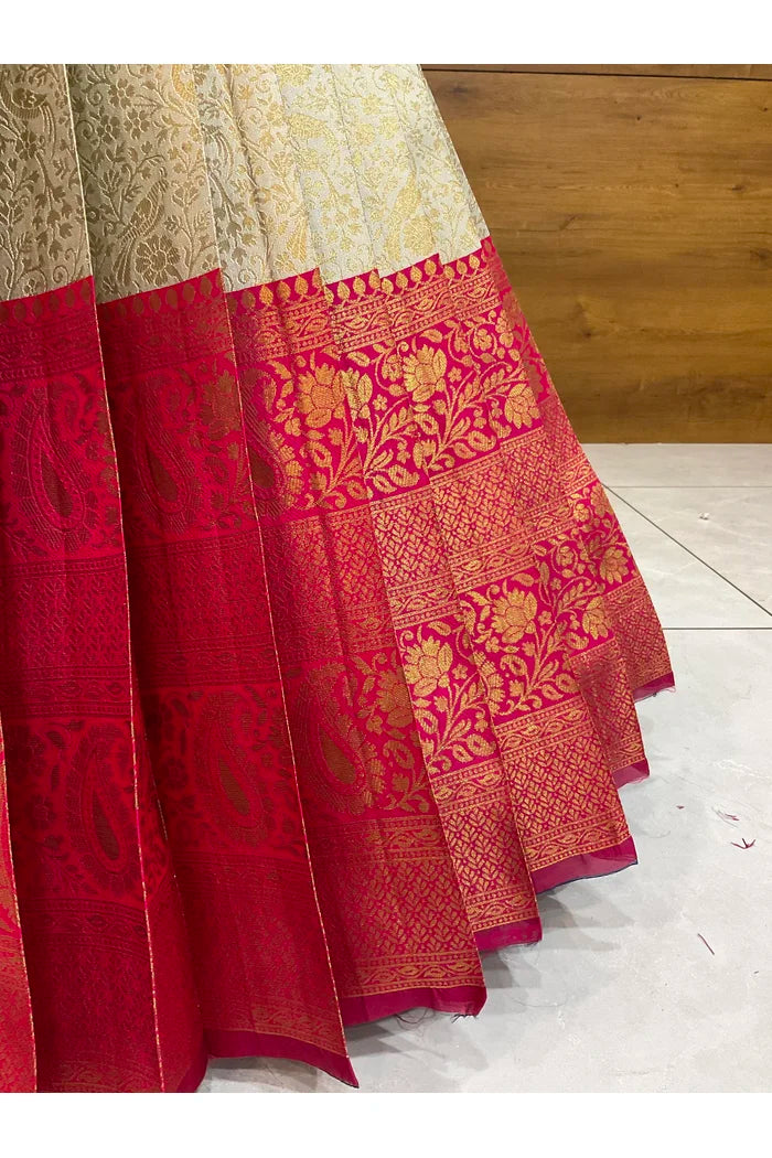 దక్షిణ భారత పండుగ సాంప్రదాయ హాఫ్ చీర (ఛవి) 
