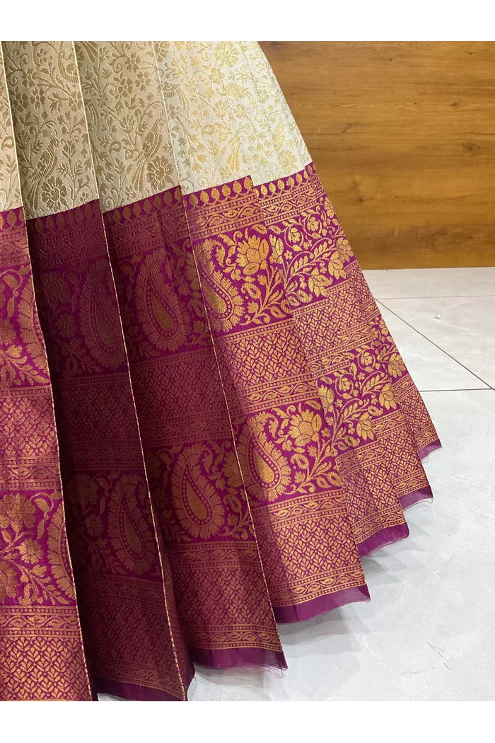 దక్షిణ భారత పండుగ సాంప్రదాయ హాఫ్ చీర (ఛవి) 